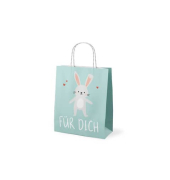 Geschenktasche 991382 F&uuml;r Dich, allgemein, mit Tragekordel, Hase, 20cm x 24cm