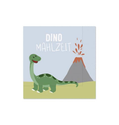 Motivservietten F&Uuml;R DICH 130381 / Dino, 3-lagig, 33x33cm