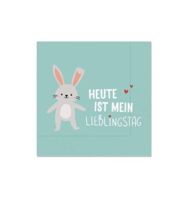 Motivserviette Kleine Lieblinge  Hase