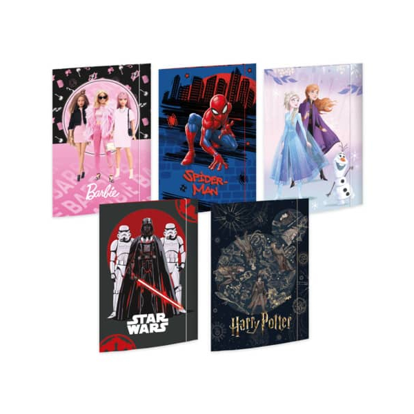 4002871450324 - Gummizugmappe 45032 A3 farbig sortiert Karton 500g mit 3 Einschlagklappen 4002871450324 14 Stück