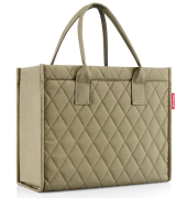 Einkaufstasche Dailyshopper, Rhombus Olive, DN 5046, 14 Liter, au&szlig;en 42x17x35cm, Polyester, olivegr&uuml;n