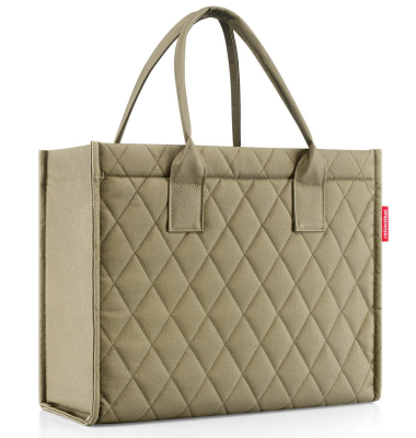 Einkaufstasche Dailyshopper, Rhombus Olive, DN 5046, 14 Liter, au&szlig;en 42x17x35cm, Polyester, olivegr&uuml;n