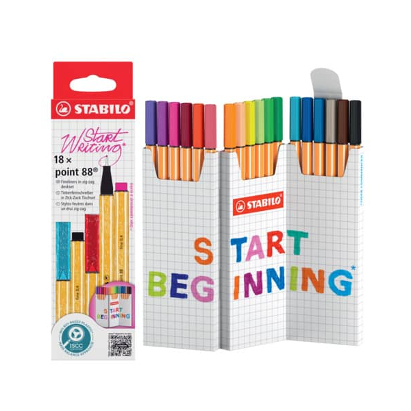 4006381616737 - STABILO point 88 Fineliner Nadelspitze Farbig sortiert 8818 5 18 Stück