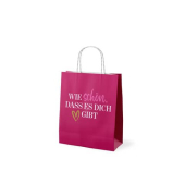 Geschenktasche 991713 F&uuml;r Dich, allgemein, mit Tragekordel, &bdquo;Wie sch&ouml;n, dass es dich gibt&ldquo;, 20cm x 24cm
