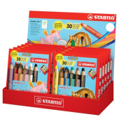 Buntstifte-Set STABILO woody 3 in 1 Display &bdquo;30 Jahre Spa&szlig;: Einhorn + Tiger&ldquo;, 8806/60-1, 10x 6-farbig sortiert, rund, jumbo, Pac