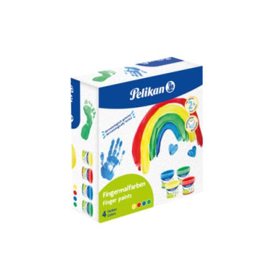 Fingerfarbe 4ST Basisfarben sortiert