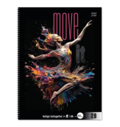 Collegeblock 044026028, kariert / kariert mit Korrekturrand, A4, 70g, bunt, 80 Blatt