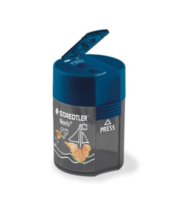 Dosenspitzer doppelt blau Noris rund