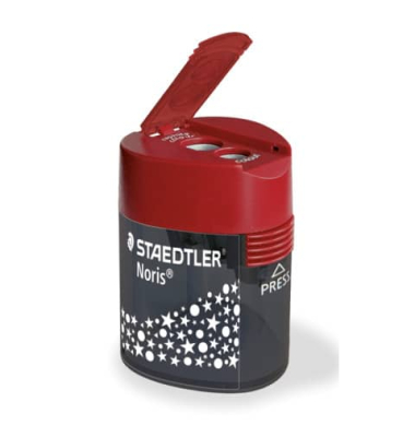 Dosenspitzer doppelt rot Noris dreikant
