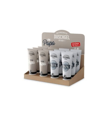 Duschgel für Papa sortiert