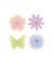 Haftnotizen 964922, 70x70mm, bunt, Bl&uuml;ten, Schmetterling, quadratisch