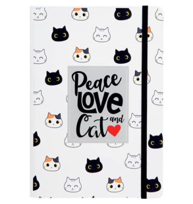 Notizbuch XL1891, XL, wei&szlig;, A5, punktkariert, 80g, 48 Blatt / 96 Seiten