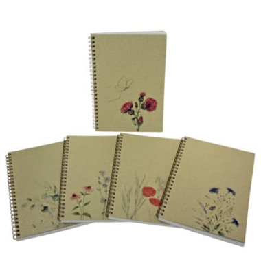 Notizbuch 1348338-99, beige, A5, kariert, 70g, 80 Blatt / 160 Seiten