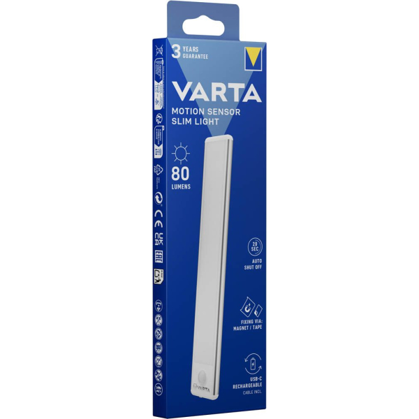 4008496200290 -  Linear LED Mobile LED Akku-LED-Lampe mit Bewegungsmelder weiß 240 cm 80 lm 4008496200290 Varta
