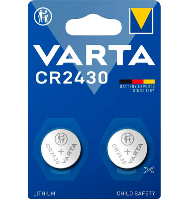 2 VARTA Knopfzelle CR2430 3,0 V