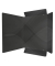 Gummizugmappe 46340, A4 schwarz Karton 350g, mit 3 Einschlagklappen