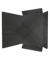 Gummizugmappe 46340, A4 schwarz Karton 350g, mit 3 Einschlagklappen