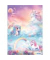 Schuletikette Happy Unicorns bunt