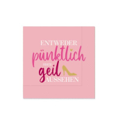 Motivserviette Auf uns Mädels Pumps