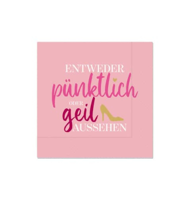 Motivserviette Auf uns Mädels Pumps