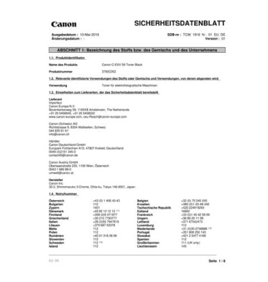 Lasertoner C-EXV59 schwarz