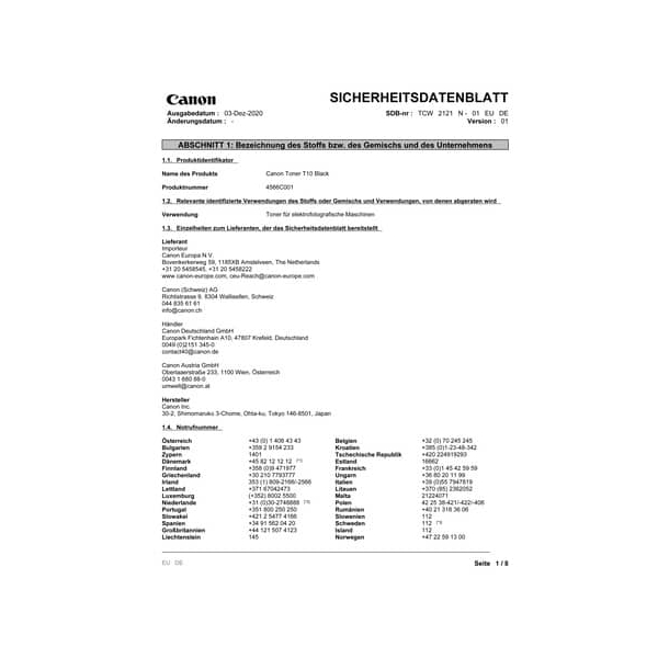 4549292170450 - T10 - Schwarz - original - Tonerpatrone - für imageRUNNER C1533iF C1538iF  i-SENSYS X C1533P X C1538P