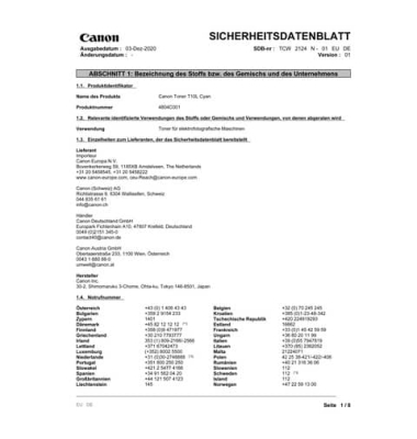 Lasertoner T-10L cyan