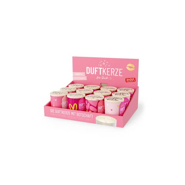 12 Stück LA VIDA Duftkerze 651710 pink 7x8,5cm ca. 30 Stunden Brenndauer 4027268343720 LA VIDA