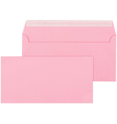 Briefumschläge DIN lang ohne Fenster pink haftklebend
