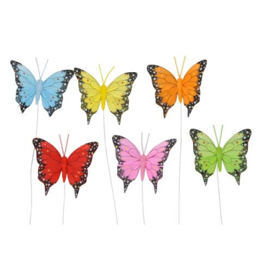 Deko Schmetterling 24ST bunt sort.