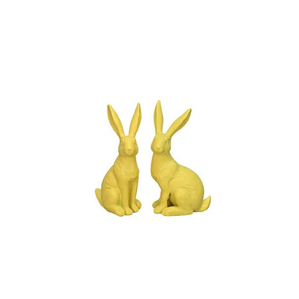 8 Stück Alpedia Osterhase Polyresin gelb sortiert 4060706154922 Head
