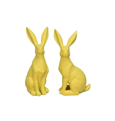 Osterhase Polyresin gelb sortiert