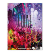 Collegeblock 044027028, kariert / kariert mit Korrekturrand, A4, 70g, bunt, 80 Blatt