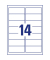 Universal-Folienetiketten Adressetiketten J8563-25 transparent rechteckig 99,1x38,1mm permanent 350 Stück 