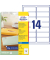 Universal-Folienetiketten Adressetiketten J8563-25 transparent rechteckig 99,1x38,1mm permanent 350 Stück 