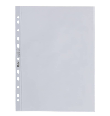 Prospekth&uuml;llen Premium 100460993 dokumentenecht, mit Lochrandverst&auml;rkung, A4 glasklar glatt, oben offen, 0,08mm
