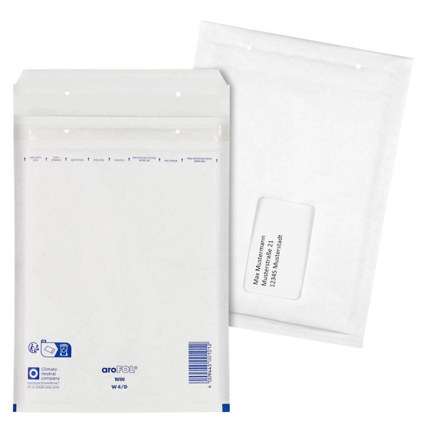 4009445001012 - 100 aroFOL WIN Luftpolstertaschen W4D weiß für DIN A5 4009445001012 aroFOL WIN 100 Stück 4009445001012 - 100 aroFOL WIN Luftpolstertaschen W4D weiß für DIN A5 4009445001012 aroFOL WIN 100 Stück