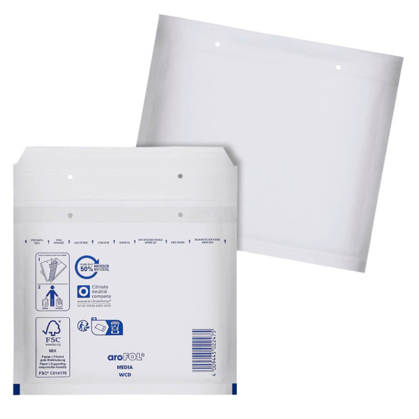 4009445022475 - 100 aroFOL CLASSIC Luftpolstertaschen WCD weiß 4009445022475 aroFOL CLASSIC 100 Stück 4009445022475 - 100 aroFOL CLASSIC Luftpolstertaschen WCD weiß 4009445022475 aroFOL CLASSIC 100 Stück