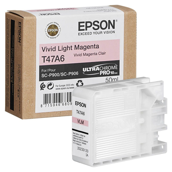 Epson Druckerpatrone T47A6 C13T47A60N (kompatibel zu Epson T47A6), magenta hell 8715946730042 Epson