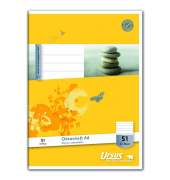 Schulheft 040632051 / Lineatur 51, A6, 80g, gelb