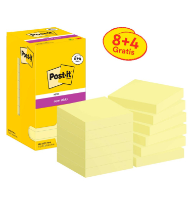 Haftnotizen 7100290174, Super Sticky, 76x76mm, gelb, quadratisch Haftnotizen 7100290174, Super Sticky, 76x76mm, gelb, quadratisch