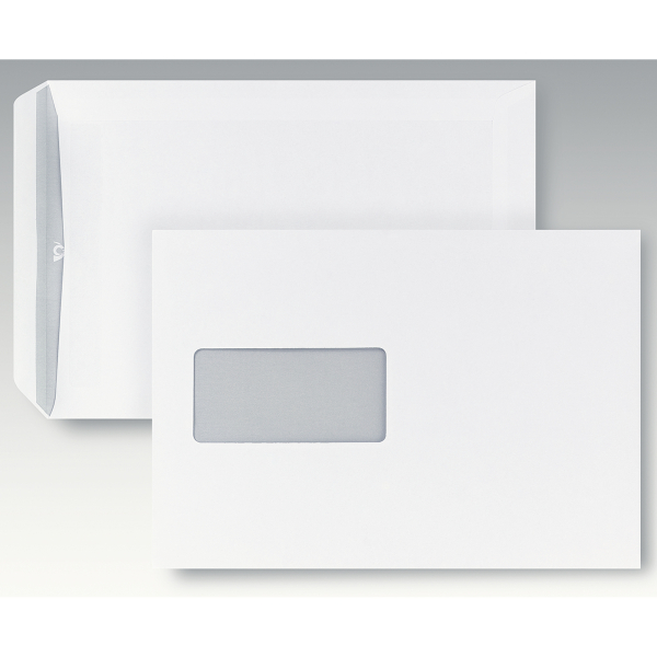 4040134054124 - Versandtaschen Posthorn 05240321 C5 mit Fenster selbstklebend 90g weiß 4040134054124 500 Stück