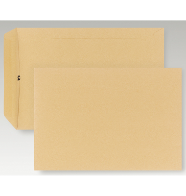 Versandtaschen 04250336, B5, mit selbstklebend, 90g, braun Versandtaschen 04250336, B5, mit selbstklebend, 90g, braun