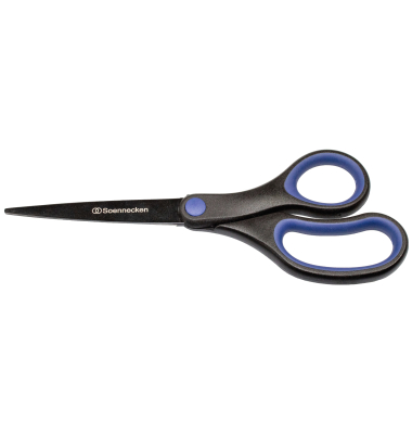 Schere 3438 18cm Softgrip sw/bl