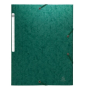 Eckspannmappe Scotten 55853E, A4 gr&uuml;n Karton 425g, mit 3 Einschlagklappen