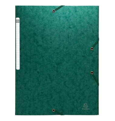 Eckspannmappe Scotten 55853E, A4 gr&uuml;n Karton 425g, mit 3 Einschlagklappen