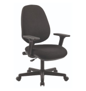 B&uuml;rostuhl mit verstellbaren Armlehnen, Farbe: Schwarz