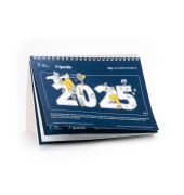 Schreibtischquerkalender ALPKAL123, 1 Monat / 1 Seite, 21x14,8cm (A5), 2025