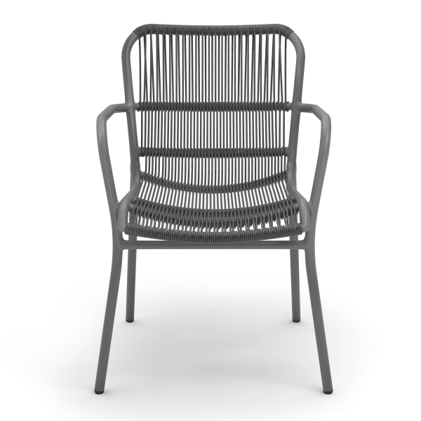 6096735347361 - BEST Gartenstühle mit Armlehnen Ives anthrazit Metall 2 St