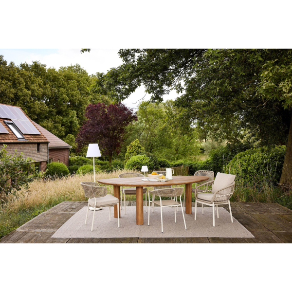 6096735348375 - BEST Gartenstuhl mit Armlehnen Spitz sand Metall 2 St